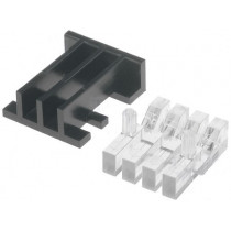 1278.1004; Fibre for LED; rectangular; 3.9x1.7mm; No.of mod: 4; Front: flat; MENTOR