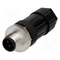 M12D-04BMMB-SL7001; Plug; M12; PIN: 4; male; D code-Ethernet; for cable; screw terminal; AMPHENOL M12D-04BMMB-SL7001; Plug; M12; PIN: 4; male; D code-Ethernet; for cable; screw terminal; AMPHENOL