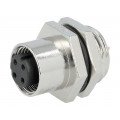 M12D-04PFFS-SH8001; Socket; M12; PIN: 4; female; D code-Ethernet; soldering; IP68; 250V; AMPHENOL M12D-04PFFS-SH8001; Socket; M12; PIN: 4; female; D code-Ethernet; soldering; IP68; 250V; AMPHENOL