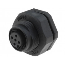 MSAP-05PFFS-SF8002; Socket; M12; PIN: 5; female; A code-DeviceNet / CANopen; soldering; AMPHENOL