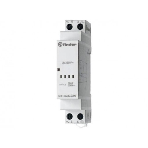13.81.8.230.0000; Relay: installation; bistable; NO; 230VAC; Mounting: DIN; 16A; IP20; FINDER 13.81.8.230.0000; Relay: installation; bistable; NO; 230VAC; Mounting: DIN; 16A; IP20; FINDER