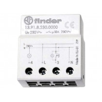 13.91.8.230.0000; Relay: timer; bistable; NO; 230VAC; Mounting: DIN; 10A; -10÷60°C; FINDER 13.91.8.230.0000; Relay: timer; bistable; NO; 230VAC; Mounting: DIN; 10A; -10÷60°C; FINDER