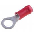 130008; Ring terminal; M5; Ø: 5.2mm; 0.3÷1.42mm2; crimped; for cable; red; TE Connectivity 130008; Ring terminal; M5; Ø: 5.2mm; 0.3÷1.42mm2; crimped; for cable; red; TE Connectivity