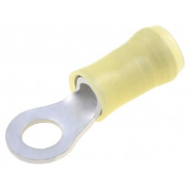 130171; Ring terminal; M5; Ø: 5.2mm; 3÷6mm2; crimped; for cable; insulated; TE Connectivity