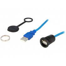 1310-1002-01; Adapter cable; USB A socket,USB A plug; 1310; USB 2.0; IP65; 0.5m; ENCITECH