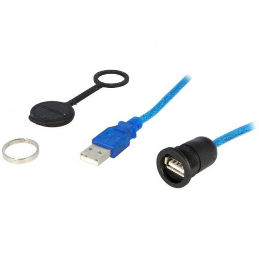 1310-1002-01; Adapter cable; USB A socket,USB A plug; 1310; USB 2.0; IP65; 0.5m; ENCITECH
