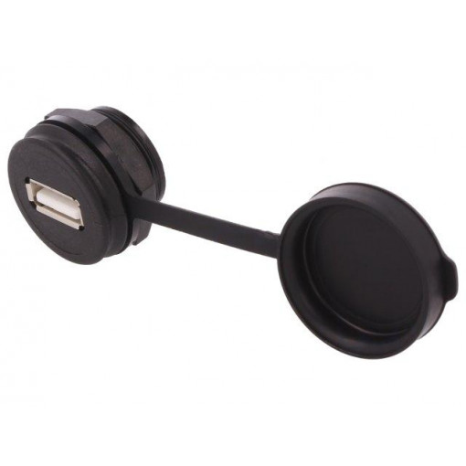 1310-1016-01; Socket; USB A; 1310; for panel mounting,rear side nut; soldering; ENCITECH