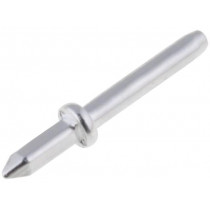 1364E.61; Solder pin; THT; silver plated; brass; Ø: 1mm; Overall len: 10mm; VOGT