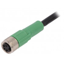 SAC-4P-10,0-PVC/M8FS; Connection lead; M8; PIN: 4; straight; 10m; plug; 30VAC; 4A; -25÷90°C; PHOENIX CONTACT