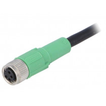SAC-4P-5,0-PVC/M8FS; Connection lead; M8; PIN: 4; straight; 5m; plug; 30VAC; 4A; -25÷90°C; PHOENIX CONTACT