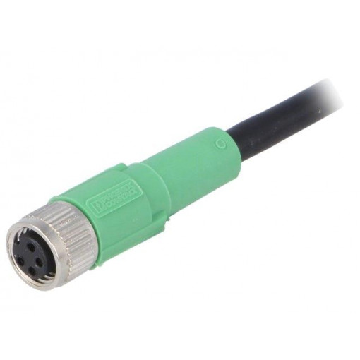 SAC-4P-5,0-PVC/M8FS; Connection lead; M8; PIN: 4; straight; 5m; plug; 30VAC; 4A; -25÷90°C; PHOENIX CONTACT