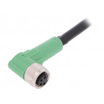 SAC-4P-5,0-PVC/M8FR; Connection lead; M8; PIN: 4; angled; 5m; plug; 30VAC; 4A; -25÷90°C; PHOENIX CONTACT