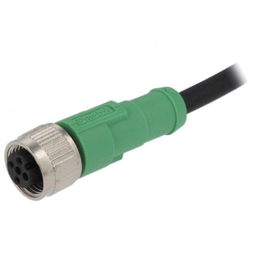 SAC-3P-10,0-PVC/M12FS; Connection lead; M12; PIN: 3; straight; 10m; plug; 250VAC; 4A; 250VDC; PHOENIX CONTACT