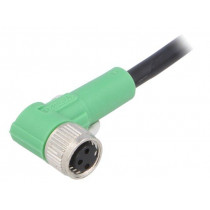 SAC-3P-10,0-PVC/M8FR; Connection lead; M8; PIN: 3; angled; 10m; plug; 250VAC; 4A; -25÷90°C; PHOENIX CONTACT