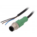 SAC-3P-M12MS/1,5-PVC; Connection lead; M12; PIN: 3; straight; 1.5m; plug; 250VAC; 4A; male; PHOENIX CONTACT