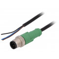 SAC-3P-M12MS/3,0-PVC; Connection lead; M12; PIN: 3; straight; 3m; plug; 250VAC; 4A; 250VDC; PHOENIX CONTACT