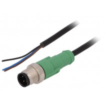 SAC-3P-M12MS/3,0-PVC; Connection lead; M12; PIN: 3; straight; 3m; plug; 250VAC; 4A; 250VDC; PHOENIX CONTACT