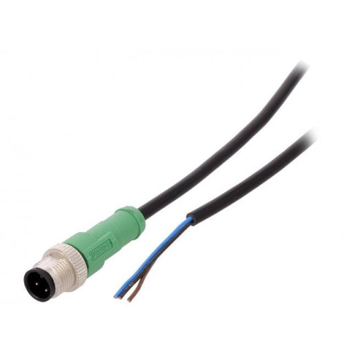 SAC-3P-M12MS/10,0-PVC; Connection lead; M12; PIN: 3; straight; 10m; plug; 250VAC; 4A; 250VDC; PHOENIX CONTACT