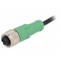 SAC-3P-3,0-PVC/M12FS; Connection lead; M12; PIN: 3; straight; 3m; plug; 250VAC; 4A; 250VDC; PHOENIX CONTACT