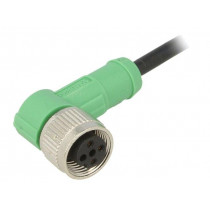 SAC-3P-1,5-PVC/M12FR; Connection lead; M12; PIN: 3; angled; 1.5m; plug; 250VAC; 4A; 250VDC; PHOENIX CONTACT