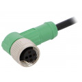 SAC-3P-3,0-PVC/M12FR; Connection lead; M12; PIN: 3; angled; 3m; plug; 250VAC; 4A; -25÷90°C; PHOENIX CONTACT