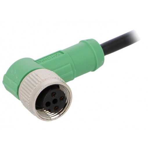 SAC-3P-3,0-PVC/M12FR; Connection lead; M12; PIN: 3; angled; 3m; plug; 250VAC; 4A; -25÷90°C; PHOENIX CONTACT