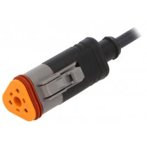 SAC-3P-1,5-PUR/DTFS; Connection lead; DT06-3S; PIN: 3; straight; 1.5m; plug; 48VAC; 8A; PHOENIX CONTACT