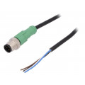 SAC-4P-M12MS/10,0-PVC; Connection lead; M12; PIN: 4; straight; 10m; plug; 250VAC; 4A; 250VDC; PHOENIX CONTACT