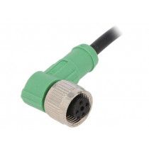 SAC-4P-1,5-PVC/M12FR; Connection lead; M12; PIN: 4; angled; 1.5m; plug; 250VAC; 4A; 250VDC; PHOENIX CONTACT
