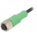 SAC-5P-1,5-PVC/M12FS; Connection lead; M12; PIN: 5; straight; 1.5m; plug; 60VAC; 4A; 60VDC; PHOENIX CONTACT