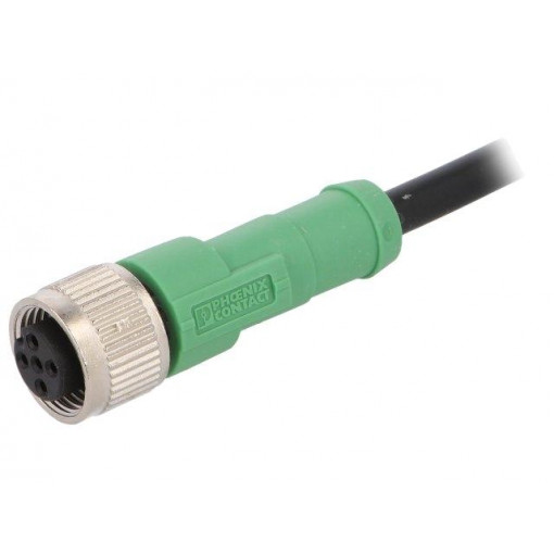 SAC-5P-3,0-PVC/M12FS; Connection lead; M12; PIN: 5; straight; 3m; plug; 60VAC; 4A; -25÷90°C; PHOENIX CONTACT