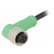 SAC-5P-3,0-PVC/M12FR; Connection lead; M12; PIN: 5; angled; 3m; plug; 60VAC; 4A; -25÷90°C; PHOENIX CONTACT