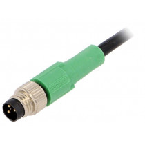SAC-3P-M8MS/3,0-PVC; Connection lead; M8; PIN: 3; straight; 3m; plug; 250VAC; 4A; -25÷90°C; PHOENIX CONTACT