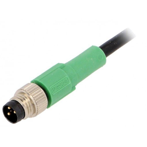 SAC-3P-M8MS/3,0-PVC; Connection lead; M8; PIN: 3; straight; 3m; plug; 250VAC; 4A; -25÷90°C; PHOENIX CONTACT