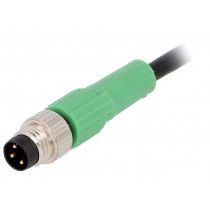 SAC-3P-M8MS/5,0-PVC; Connection lead; M8; PIN: 3; straight; 5m; plug; 250VAC; 4A; -25÷90°C; PHOENIX CONTACT