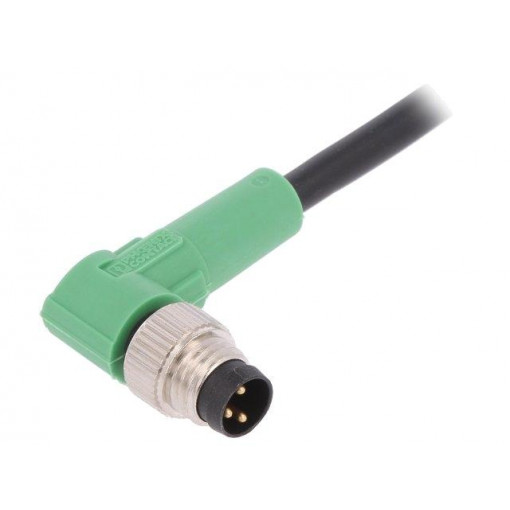 SAC-3P-M8MR/3,0-PVC; Connection lead; M8; PIN: 3; angled; 3m; plug; 250VAC; 4A; -25÷90°C; PHOENIX CONTACT