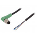 SAC-3P-M8MR/10,0-PVC; Connection lead; M8; PIN: 3; angled; 10m; plug; 250VAC; 4A; -25÷90°C; PHOENIX CONTACT