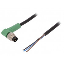 SAC-3P-M8MR/10,0-PVC; Connection lead; M8; PIN: 3; angled; 10m; plug; 250VAC; 4A; -25÷90°C; PHOENIX CONTACT