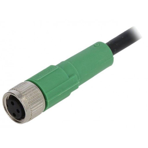 SAC-3P-1,5-PVC/M8FS; Connection lead; M8; PIN: 3; straight; 1.5m; plug; 250VAC; 4A; 250VDC; PHOENIX CONTACT