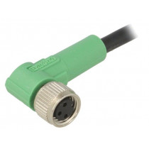 SAC-3P-1,5-PVC/M8FR; Connection lead; M8; PIN: 3; angled; 1.5m; plug; 250VAC; 4A; -25÷90°C; PHOENIX CONTACT