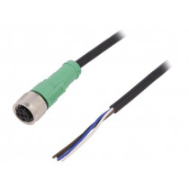 SAC-4P-10,0-PVC/M12FS; Connection lead; M12; PIN: 4; straight; 10m; plug; 250VAC; 4A; 250VDC; PHOENIX CONTACT