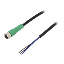 SAC-3P-10,0-PVC/M8FS; Connection lead; M8; PIN: 3; straight; 10m; plug; 250VAC; 4A; 250VDC; PHOENIX CONTACT