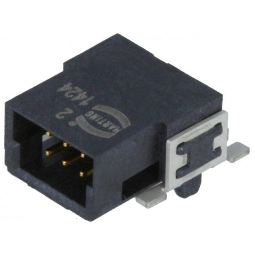 15150062601333; Connector: PCB to PCB; male; PIN: 6; 1.27mm; Series: har-flex; 2.3A; HARTING