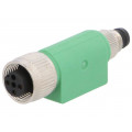 SAC-3P-M8MS-M12FS; Adapter; PIN: 3; straight; 60VAC; 4A; -25÷90°C; 60VDC; PHOENIX CONTACT