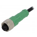 SAC-4P-1,5-PVC/M12FS; Connection lead; M12; PIN: 4; straight; 1.5m; plug; 250VAC; 4A; PHOENIX CONTACT