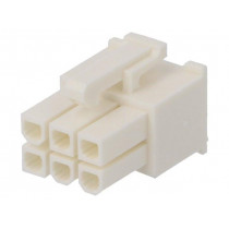 1586765-6; Plug; wire-board; female; VAL-U-LOK; 4.2mm; PIN: 6; w/o contacts; TE Connectivity 1586765-6; Plug; wire-board; female; VAL-U-LOK; 4.2mm; PIN: 6; w/o contacts; TE Connectivity
