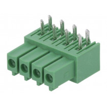 15EDGA-3.5-04P-14-00AH; Pluggable terminal block; 3.5mm; ways: 4; angled 90°; socket; THT; DEGSON ELECTRONICS 15EDGA-3.5-04P-14-00AH; Pluggable terminal block; 3.5mm; ways: 4; angled 90°; socket; THT; DEGSON ELECTRONICS