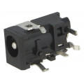 1613 05; Socket; DC supply; male; 4/1,7mm; with on/off switch; on PCBs; THT; LUMBERG