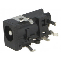 1613 05; Socket; DC supply; male; 4/1,7mm; with on/off switch; on PCBs; THT; LUMBERG