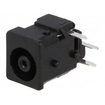 1613 10; Socket; DC supply; female; 5,5/3,3/1mm; with on/off switch; THT; LUMBERG